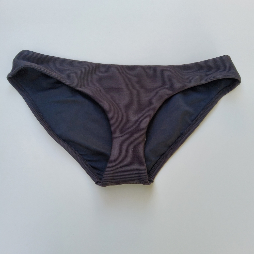 Milea Ribbed Bikini Swimsuit Bottom Size 12 Navy Blue New